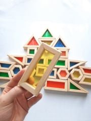 Ahşap Oyuncak Waldorf Rainbow Blokları