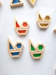 Ahşap Oyuncak Waldorf Rainbow Blokları