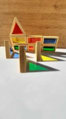Waldorf Ahşap Oyuncak 12'li Rainbow Blokları