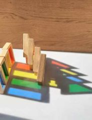 Waldorf Ahşap Oyuncak 12'li Rainbow Blokları