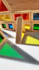 Waldorf Ahşap Oyuncak 12'li Rainbow Blokları