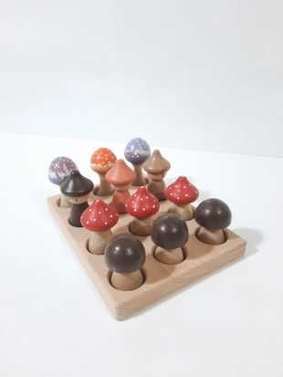 Waldorf Ahşap Oyuncak Yuvalama Mantar Set