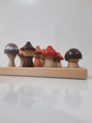 Waldorf Ahşap Oyuncak Yuvalama Mantar Set