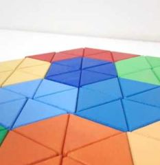 Ahşap Oyuncak Mandala Üçgen Puzzle