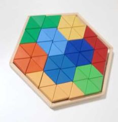 Ahşap Oyuncak Mandala Üçgen Puzzle