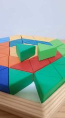 Ahşap Oyuncak Mandala Üçgen Puzzle