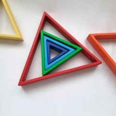 Ahşap Oyuncak Waldorf Üçgen şekiller