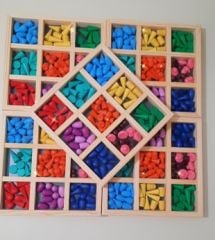 Ahşap Oyuncak Waldorf Mandala Motif Blokları