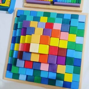 Ahşap Oyuncak Waldorf Oyuncak Piramit küp set
