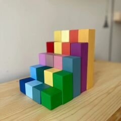 Ahşap Oyuncak Waldorf Oyuncak Piramit küp set