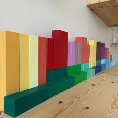 Ahşap Oyuncak Waldorf Oyuncak Piramit küp set