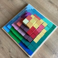 Ahşap Oyuncak Waldorf Oyuncak Piramit küp set