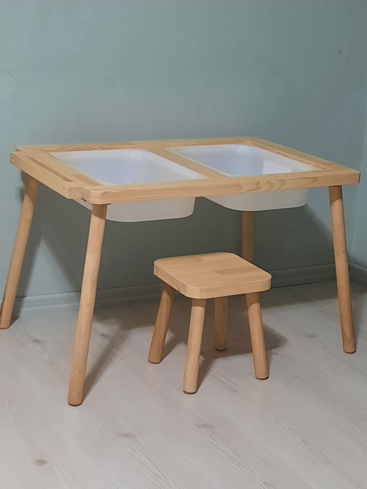 Ahşap Oyuncak Tek Tabureli Duyu Etkinlik masası