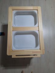 Ahşap Çift Tabureli Duyu Etkinlik Masası