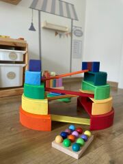 Ahşap Oyuncak Renkli Toplar ve Waldorf Set 4'lü