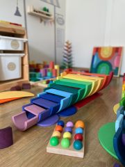 Ahşap Oyuncak Renkli Toplar ve Waldorf Set 4'lü