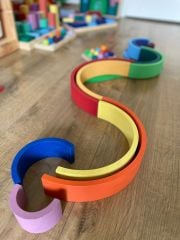 Ahşap Oyuncak Renkli Toplar ve Waldorf Set 4'lü