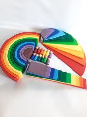 Ahşap Oyuncak Peg Bebekli 4Lü Waldorf Set