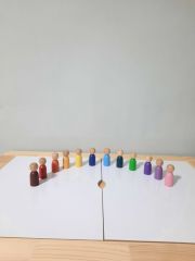 Ahşap Oyuncak 12'li Peg Bebek Set