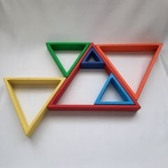 Ahşap Oyuncak Gökkuşağı Waldorf Geometrik Şekilleri