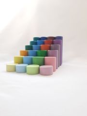 WALDORF AHŞAP OYUNCAK  RENKLİ SİLİNDİR SETİ