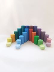 WALDORF AHŞAP OYUNCAK  RENKLİ SİLİNDİR SETİ