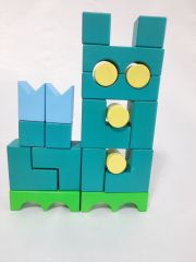 WALDORF AHŞAP OYUNCAK MAVİ YEŞİL YOLCULUK