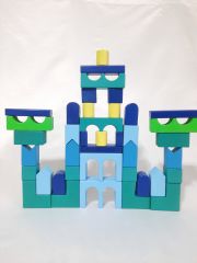 WALDORF AHŞAP OYUNCAK MAVİ YEŞİL YOLCULUK