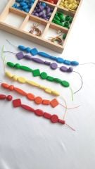 WALDORF AHŞAP OYUNCAK RENKLİ BONCUKLAR