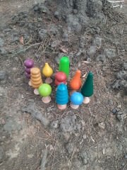 Ahşap Oyuncak 10lu ağaç set